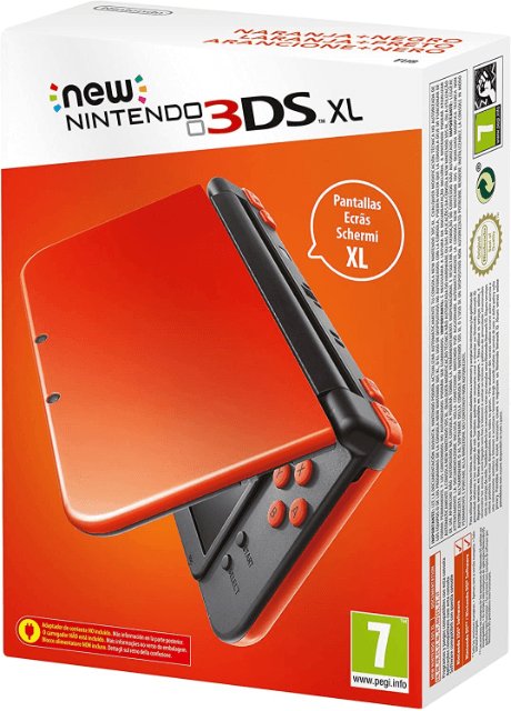 New Nintendo 3DS XL Orange + Black box art for Nintendo 3DS